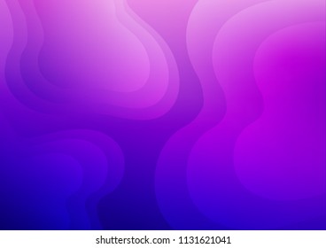 Light Purple vector background with curved circles. Blurred geometric sample with gradient bubbles.  The template for cell phone backgrounds.