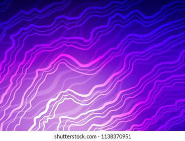 Light Purple vector background with curved circles. A completely new color illustration in marble style. Brand new design for your ads, poster, banner.