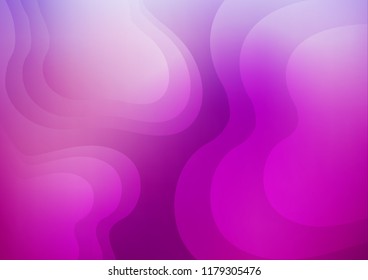Light Purple vector background with curved circles. A sample with blurred bubble shapes. A completely new marble design for your business.