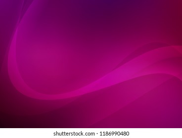 Light Purple vector background with curved circles. Modern gradient abstract illustration with bandy lines. The elegant pattern for brand book.