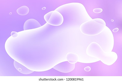 Light Purple vector background with curved circles. A vague circumflex abstract illustration with gradient. A new texture for your  ad, booklets, leaflets.