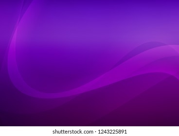 Light Purple vector background with curved circles. Modern gradient abstract illustration with bandy lines. New composition for your brand book.