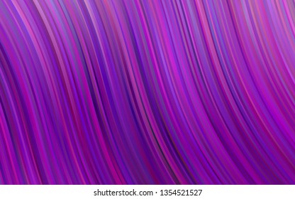 Light Purple vector background with curved circles. Colorful abstract illustration with gradient lines. A completely new marble design for your business.