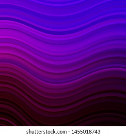 Light Purple vector background with curved lines. Abstract illustration with gradient bows. Best design for your ad, poster, banner.