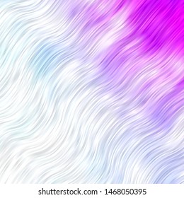 Light Purple vector background with curved lines. Colorful illustration, which consists of curves. Design for your business promotion.