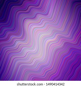 Light Purple vector background with curved lines. Colorful illustration in abstract style with gradient. Elegant pattern for a brand book.