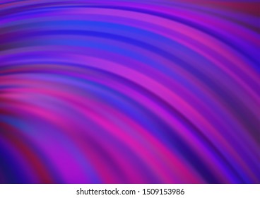 Light Purple vector background with curved circles. Glitter abstract illustration with wry lines. The elegant pattern for brand book.