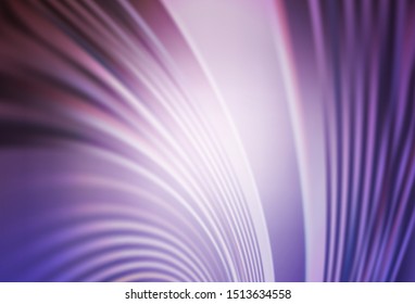 Light Purple vector background with curved lines. Creative illustration in halftone style with gradient. Abstract style for your business design.
