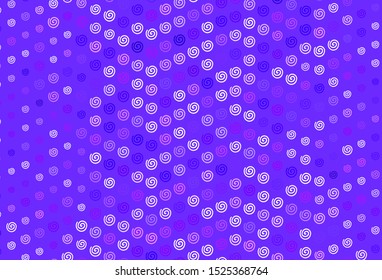 Light Purple vector background with curved lines. Colorful illustration in abstract style with gradient. Colorful wave pattern for your design.