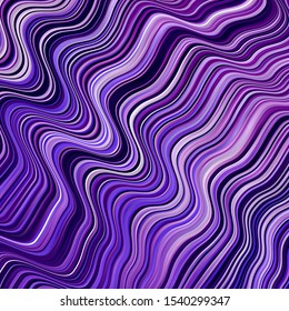 Light Purple vector background with curved lines. Colorful illustration with curved lines. Pattern for busines booklets, leaflets