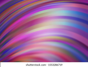 Light Purple vector background with curved circles. Glitter abstract illustration with wry lines. Brand new design for your ads, poster, banner.