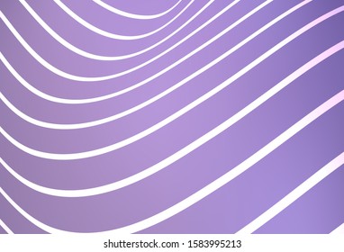 Light Purple vector background with curved lines. Colorful abstract illustration with gradient lines. Brand-new style for your business design.