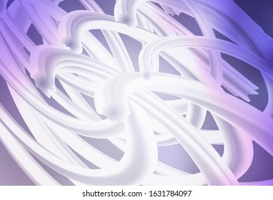 Light Purple vector background with curved lines. Colorful abstract illustration with gradient lines. Brand new design for your ads, poster, banner.
