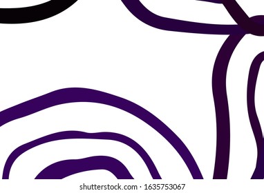 Light Purple vector background with curved lines. An elegant bright illustration with gradient. Template for cell phone screens.