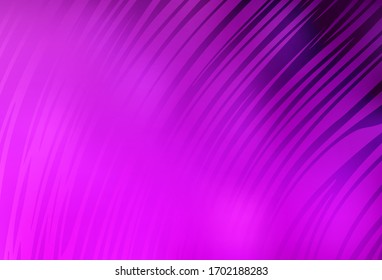 Fondo vectorial claro púrpura con líneas curvas. Ilustración creativa en estilo de medio tono con degradado. Diseño elegante para un libro de marca.