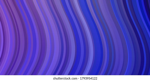 Fondo vectorial púrpura claro con líneas curvas. Ilustración de degradado en un estilo sencillo con arcos. Mejor diseño para tu anuncio, afiche, banner.
