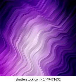 Light Purple vector background with curves. Abstract illustration with gradient bows. Template for cellphones.