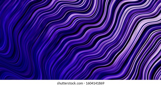 Light Purple vector background with curves. Abstract gradient illustration with wry lines. Best design for your ad, poster, banner.