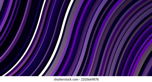 Light Purple vector background with curves. Abstract gradient illustration with wry lines. Pattern for websites, landing pages.