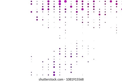 Light Purple vector  background with dots. Glitter abstract illustration with blurred drops of rain. Completely new template for your brand book.