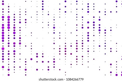 Light Purple vector  background with dots. Glitter abstract illustration with blurred drops of rain. Pattern can be used as texture of water, rain drops.