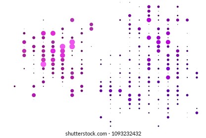 Light Purple vector  background with dots. Modern abstract illustration with colorful water drops. Pattern can be used as texture of water, rain drops.