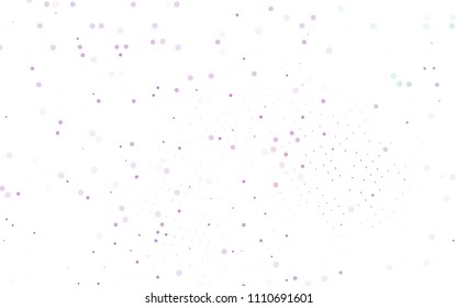 Light Purple vector  background with dots. Blurred decorative design in abstract style with bubbles. The pattern can be used for ads, leaflets of liquid.