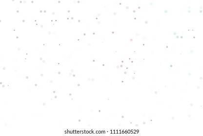 Light Purple vector  background with dots. Abstract illustration with colored bubbles in nature style. Pattern can be used as texture of water, rain drops.