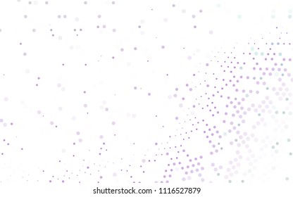 Light Purple vector  background with dots. Glitter abstract illustration with blurred drops of rain. Completely new template for your brand book.