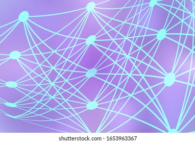 Light Purple vector background with forms of artificial intelligence. Shining illustration with AI shapes on abstract template. Template for ads of intellect, innovations.