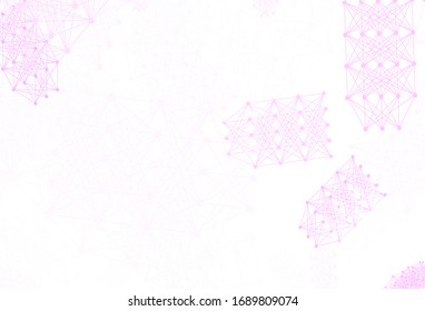 Light Purple vector background with forms of artificial intelligence. Colorful design in simple style with AI links. Design for depiction of cyber innovations.
