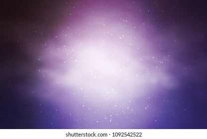 Light Purple vector background with galaxy stars. Shining colored illustration with bright astronomical stars. Pattern for astrology websites.