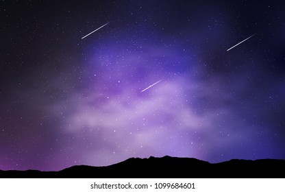 Light Purple vector background with galaxy stars. Modern abstract illustration with Big Dipper stars. Smart design for your business advert.