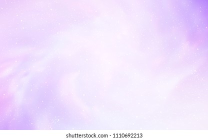 Light Purple vector background with galaxy stars. Blurred decorative design in simple style with galaxy stars. Pattern for astrology websites.