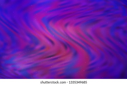 Light Purple vector background with galaxy stars. Shining illustration with sky stars on abstract template. Template for cosmic backgrounds.