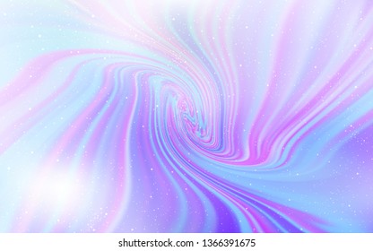 Light Purple vector background with galaxy stars. Glitter abstract illustration with colorful cosmic stars. Pattern for futuristic ad, booklets.