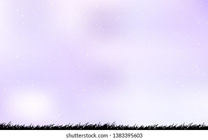 Light Purple vector background with galaxy stars. Blurred decorative design in simple style with galaxy stars. Pattern for astrology websites.