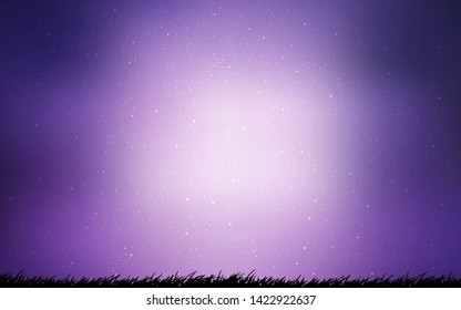 Light Purple vector background with galaxy stars. Modern abstract illustration with Big Dipper stars. Smart design for your business advert.