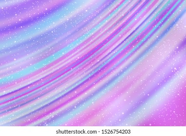Light Purple vector background with galaxy stars. Blurred decorative design in simple style with galaxy stars. Template for cosmic backgrounds.