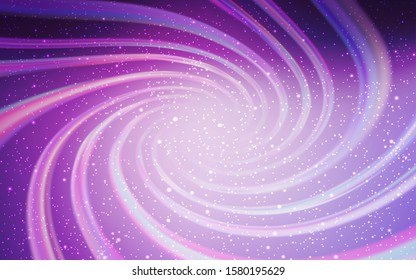 Light Purple vector background with galaxy stars. Shining illustration with sky stars on abstract template. Smart design for your business advert.