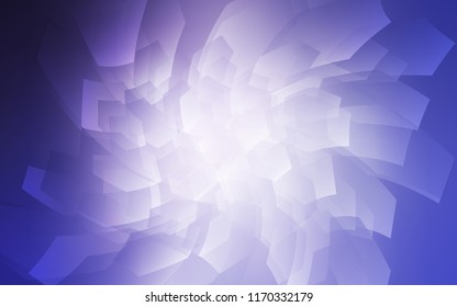 Light Purple vector background with hexagons. Glitter abstract illustration in hexagonal style. New template for your brand book.