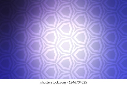Light Purple vector background with hexagons. Illustration of colored hexagons on blur surface. Pattern for your ad, booklets.