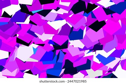 Fondo de Vector púrpura claro con hexágonos. Diseño en estilo abstracto con hexágonos. Patrón para textura de Fondos de pantalla.