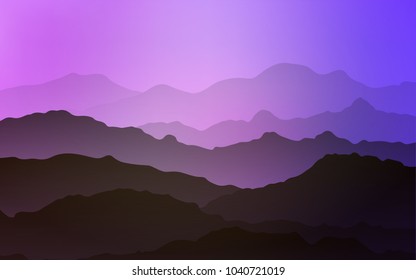 Light Purple vector background with lamp shapes. Shining crooked illustration in mountain style. A new texture for your  ad, booklets, leaflets.