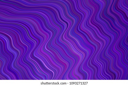 Light Purple vector background with lamp shapes. Modern gradient abstract illustration with bandy lines. The best blurred design for your business.