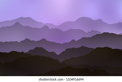 Light Purple vector background with lamp shapes. Modern gradient abstract illustration with bandy lines. New composition for your brand book.