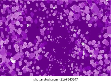 Light Purple vector background with lamp shapes. Shining crooked illustration in marble style. The elegant pattern for brand book.