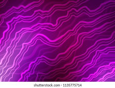 Light Purple vector background with lava shapes. Modern gradient abstract illustration with bandy lines. A completely new marble design for your business.