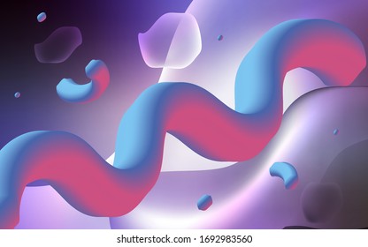 Light Purple vector background with lava shapes. Colorful abstract illustration with gradient lines. Memphis design for your web site.