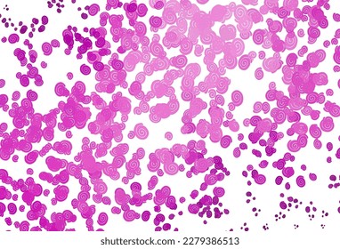 Light Purple vector background with lava shapes. Shining crooked illustration in marble style. Pattern for your business design.